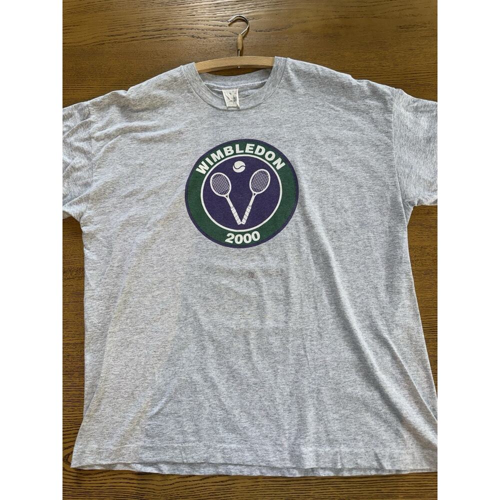 VINTAGE 2000 Wimbledon Tennis Championship Retro T-shirt Made In USA Sz XL